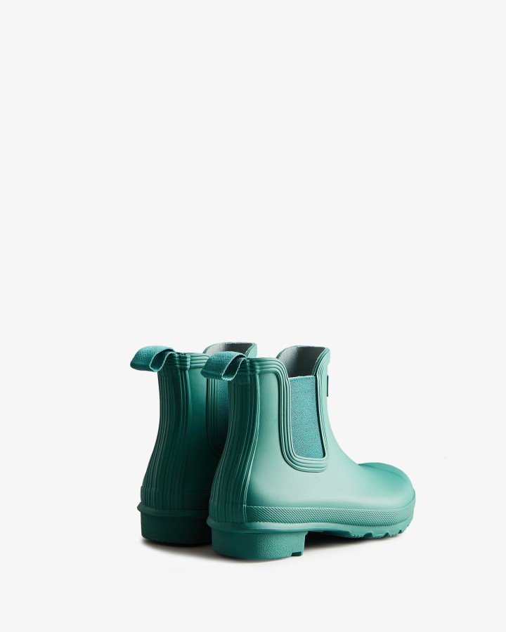 Botas Chelsea Originales Hunter Para Mujer Verde Azulado Thaw