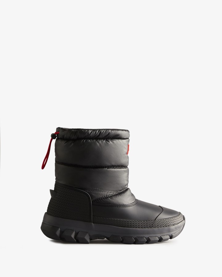 Hunter Botas De Nieve Cortas Con Aislamiento Para Mujer Negras