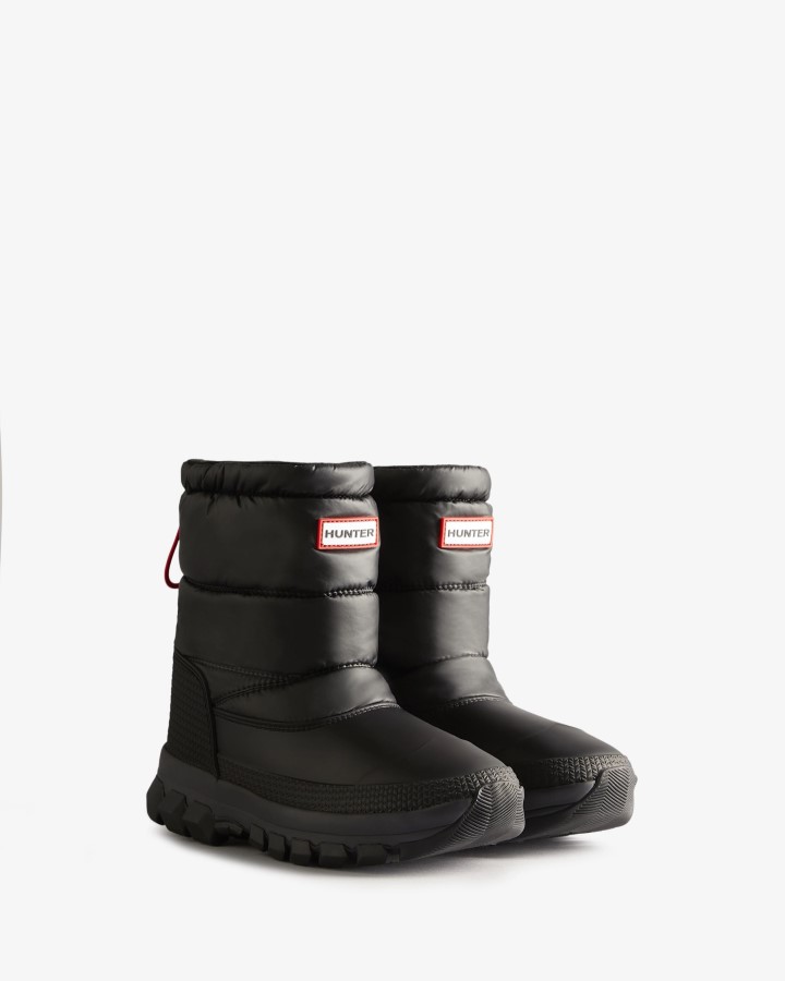 Hunter Botas De Nieve Cortas Con Aislamiento Para Mujer Negras