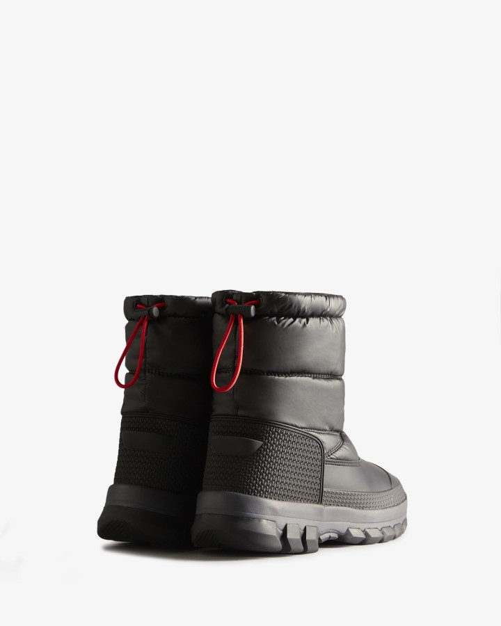 Hunter Botas De Nieve Cortas Con Aislamiento Para Mujer Negras