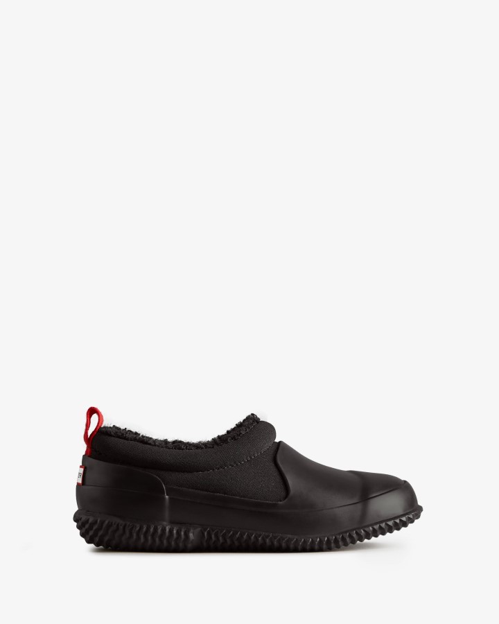 Hunter Zapatos Para Niños Grandes (5-10 Años) Con Aislamiento De Piel De Oveja Vegana Negro
