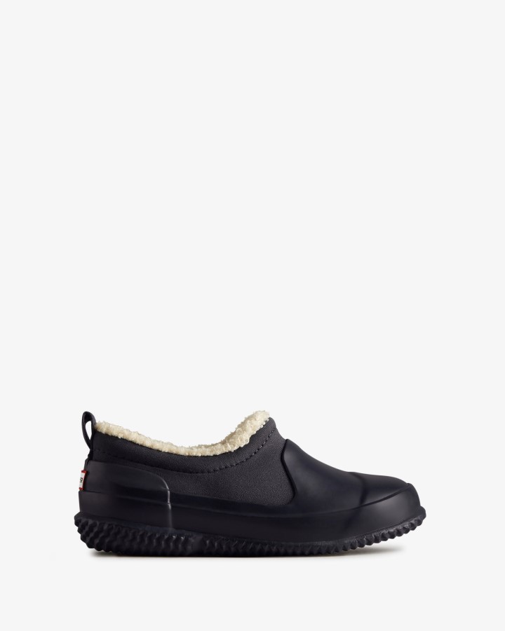 Hunter Zapatos Para Niños Grandes (5-10 Años) Con Aislamiento De Piel De Oveja Vegana Hunter Azul Marino