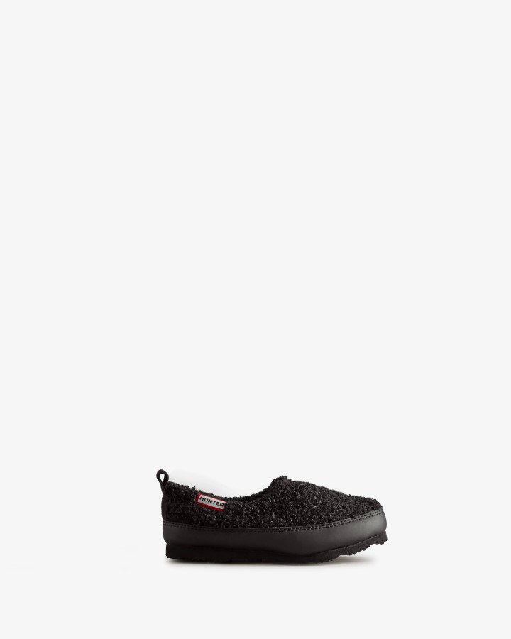 Hunter Little Kids (18 Meses-8 Años) Zapatilla De Piel De Oveja Vegana Con Aislamiento Negro