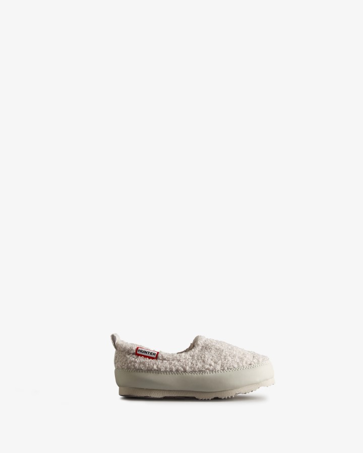 Hunter Little Kids (18 Meses-8 Años) Zapatilla De Piel De Oveja Vegana Aislada Gris Esmerilado