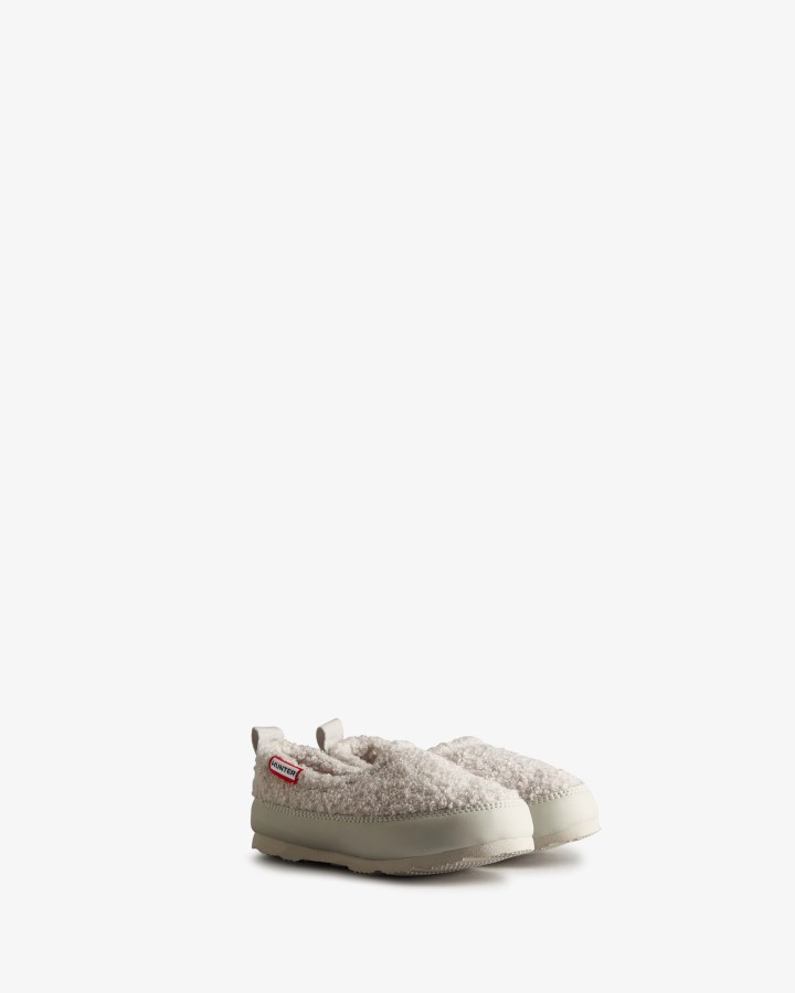 Hunter Little Kids (18 Meses-8 Años) Zapatilla De Piel De Oveja Vegana Aislada Gris Esmerilado