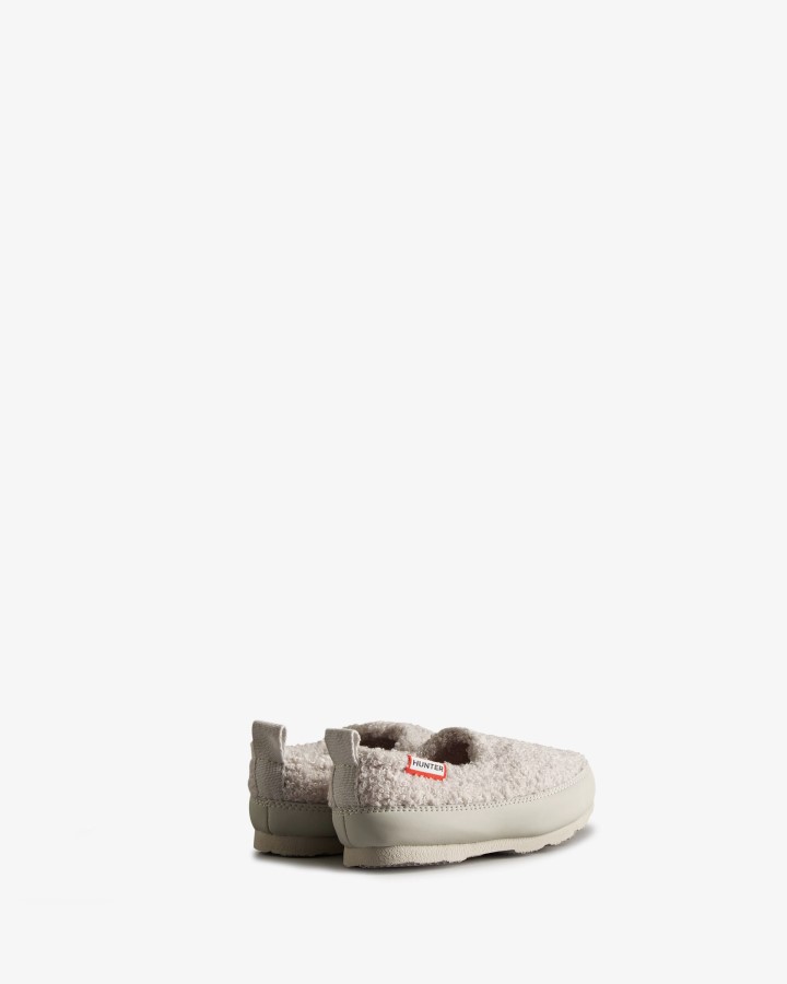 Hunter Little Kids (18 Meses-8 Años) Zapatilla De Piel De Oveja Vegana Aislada Gris Esmerilado