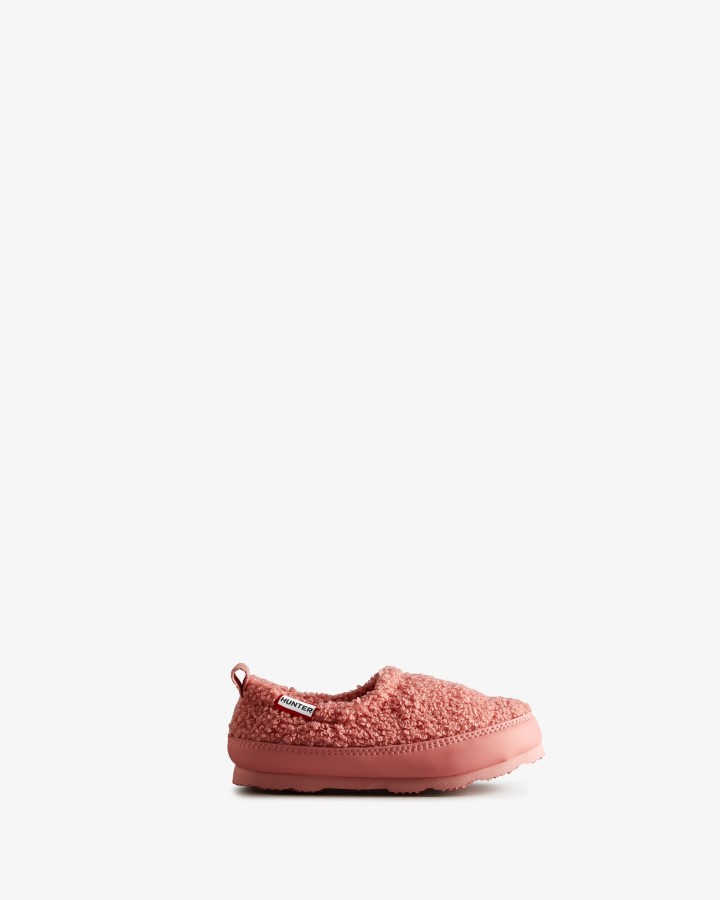 Hunter Little Kids (18 Meses-8 Años) Zapatilla De Piel De Oveja Vegana Con Aislamiento Zapato Rosa Hibisco