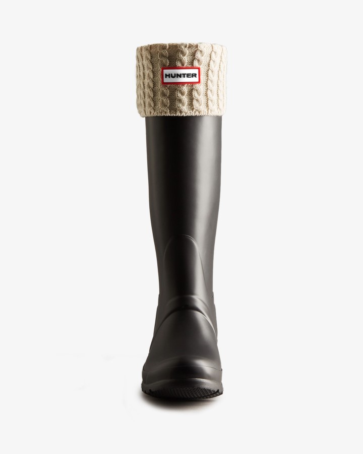 Calcetines Mini Reciclados Para Botas Altas De Punto Trenzado Con Puños De Ochos