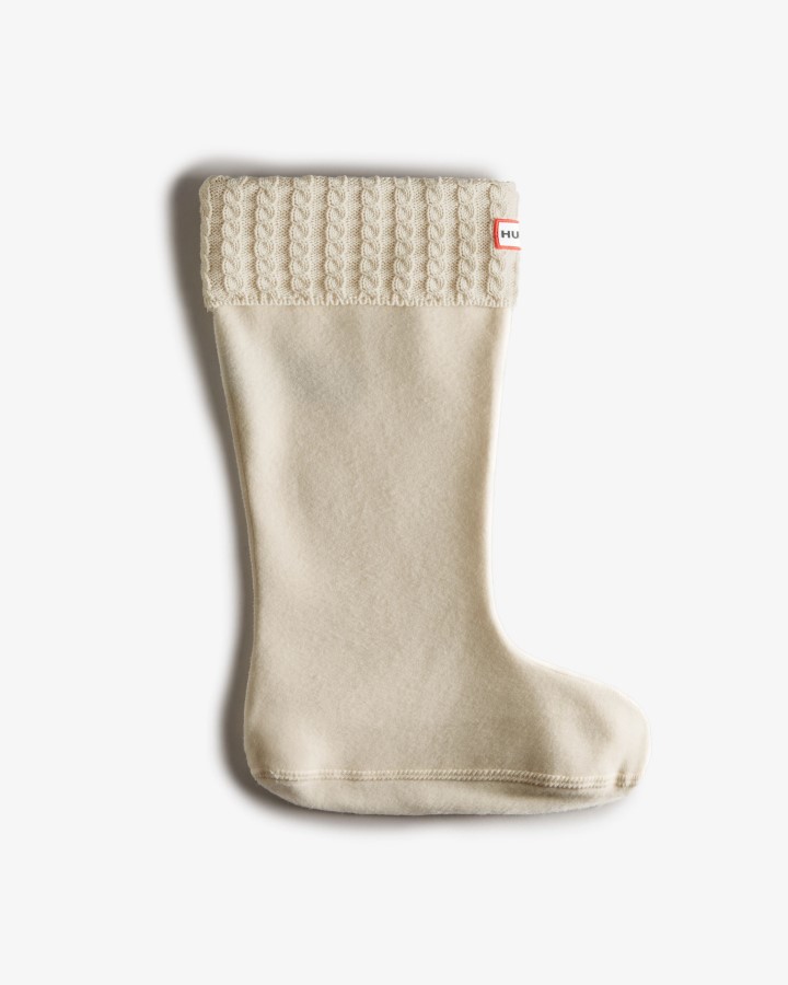 Calcetines Mini Reciclados Para Botas Altas De Punto Trenzado Con Puños De Ochos