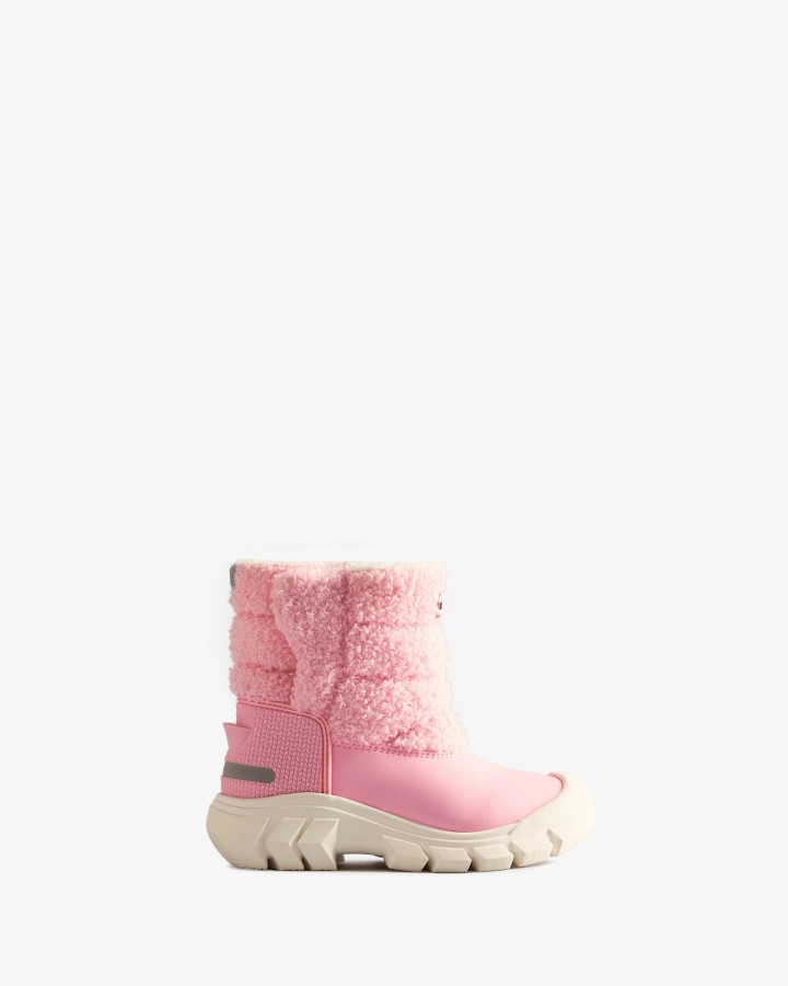 Botas De Nieve De Piel De Oveja Vegana Con Aislamiento Para Niños Pequeños De Hunter (18 Meses-6 Años) Rubor Rosa Descongelado