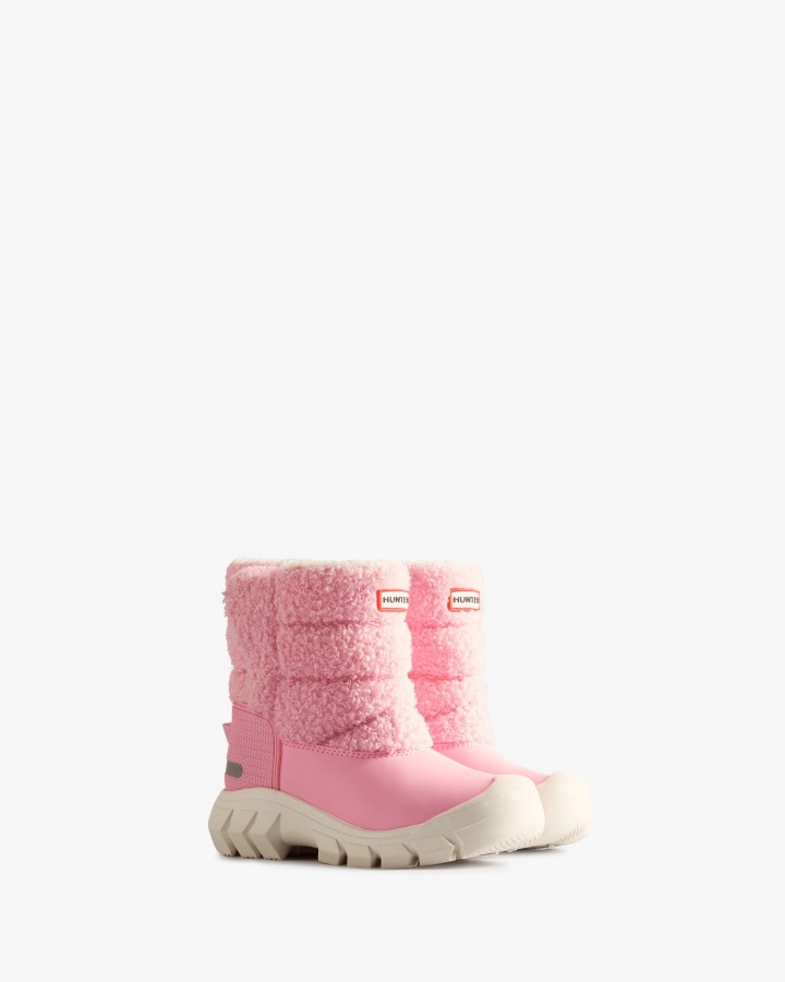 Botas De Nieve De Piel De Oveja Vegana Con Aislamiento Para Niños Pequeños De Hunter (18 Meses-6 Años) Rubor Rosa Descongelado