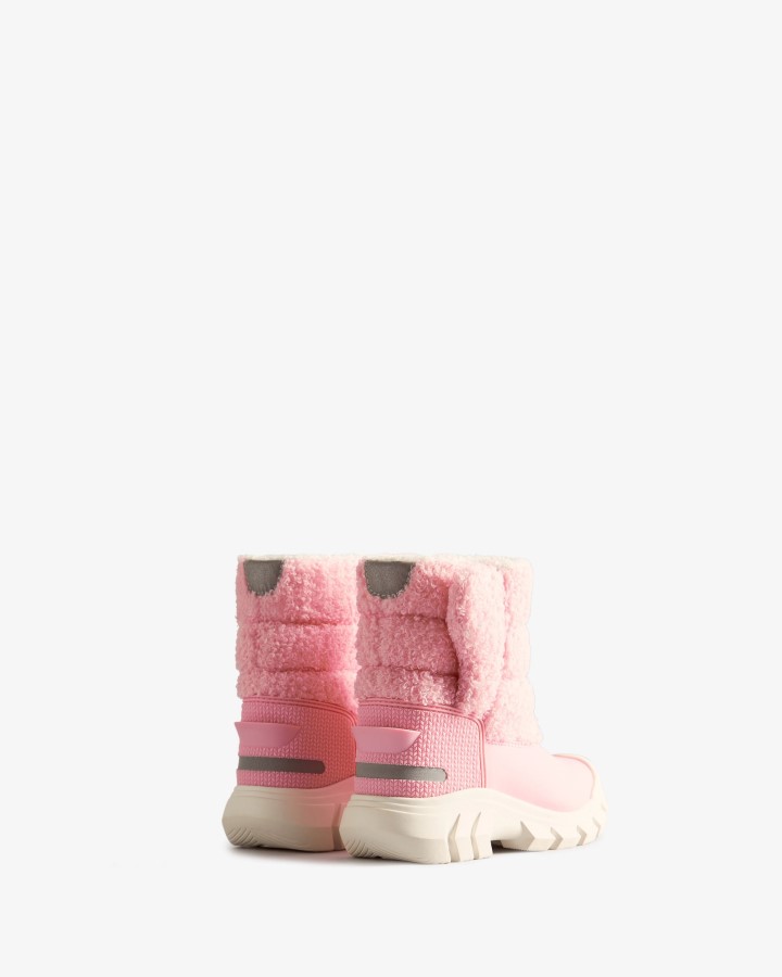 Botas De Nieve De Piel De Oveja Vegana Con Aislamiento Para Niños Pequeños De Hunter (18 Meses-6 Años) Rubor Rosa Descongelado