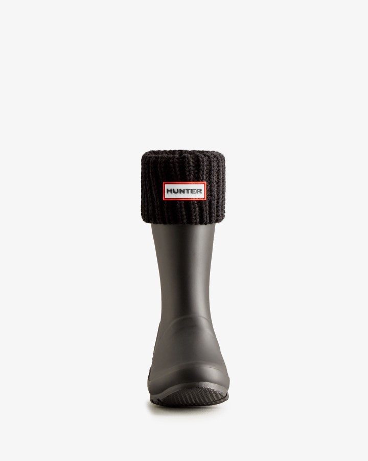 Hunter Kids Media Cárdigan De Punto Con Puños Calcetines Para Botas Negro