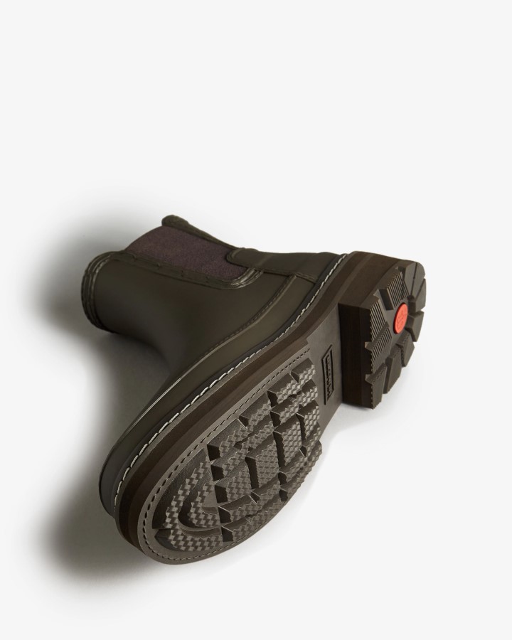 Botas Chelsea Con Detalle De Puntadas Refinadas Hunter Para Mujer Chocolate Amargo