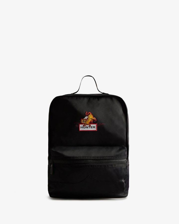 Mochila De Nailon Con Logo De Tigre Año Nuevo Lunar Para Niños De Hunter, Negra