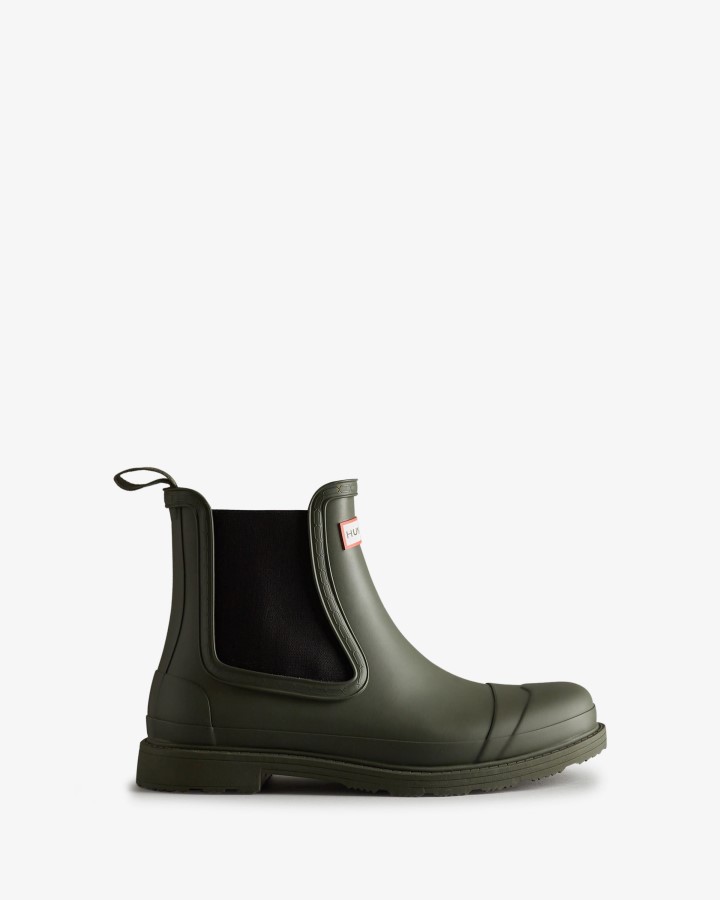 Botas Hunter Commando Chelsea Para Hombre En Verde Oliva Oscuro