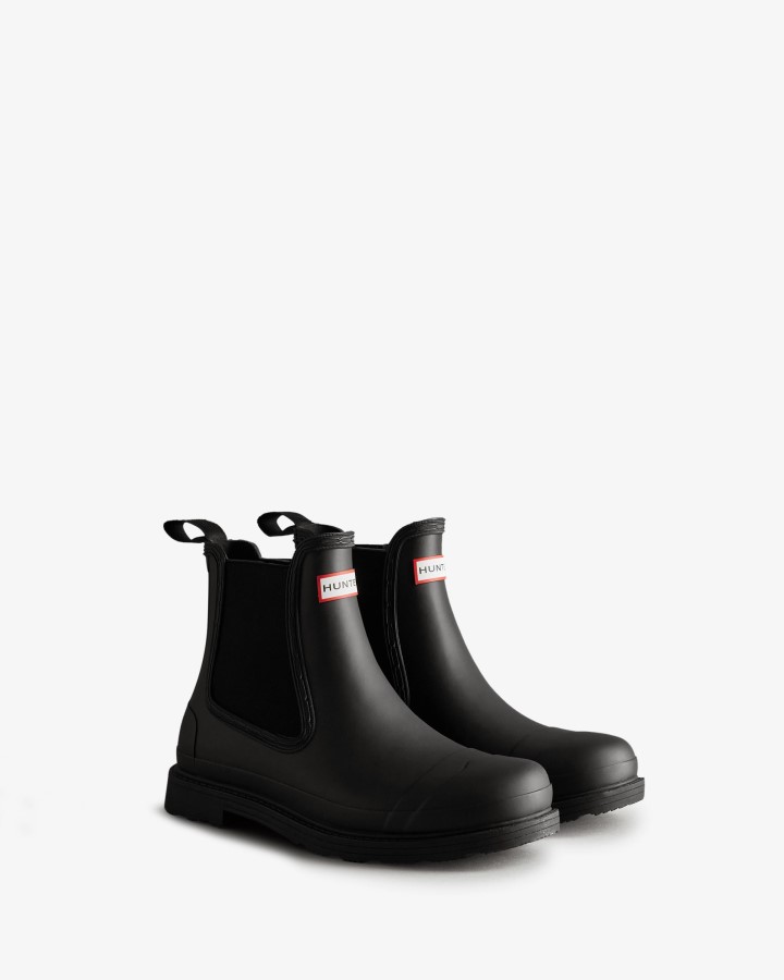 Botas Hunter Hombre Commando Chelsea Negras