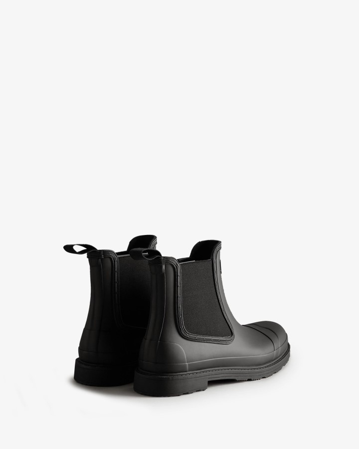 Botas Hunter Hombre Commando Chelsea Negras