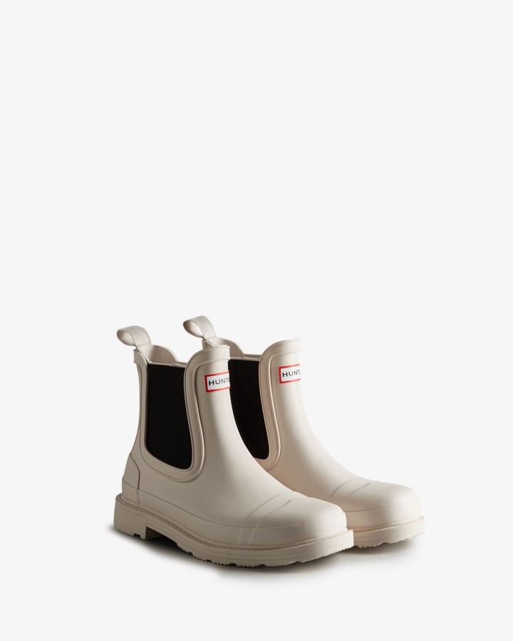Botas Hunter Mujer Commando Chelsea Cast Gris Pálido