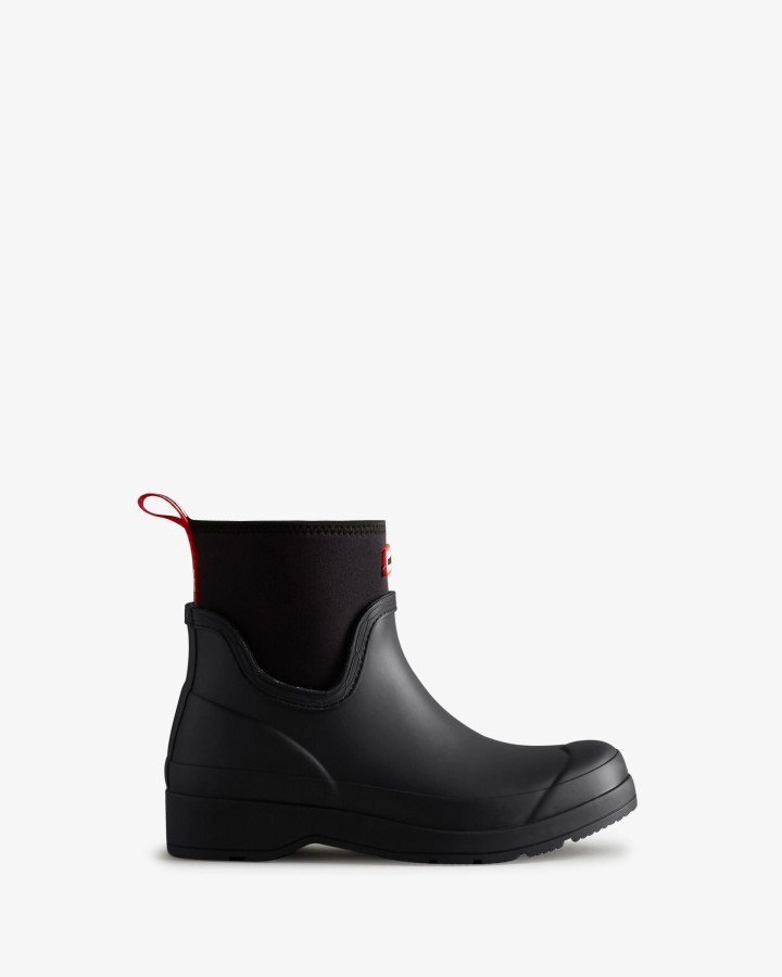 Hunter Botas De Agua Cortas De Neopreno Para Mujer Negras