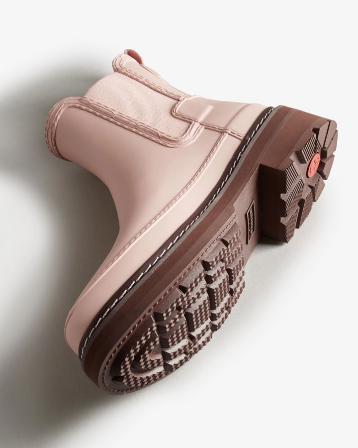 Botines Chelsea De Mujer Hunter Con Detalles De Puntadas Refinadas Rosa Azalea
