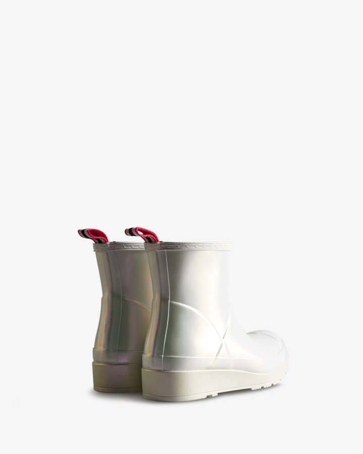 Botas De Lluvia Hunter Mujer Play Short Nebula Plata
