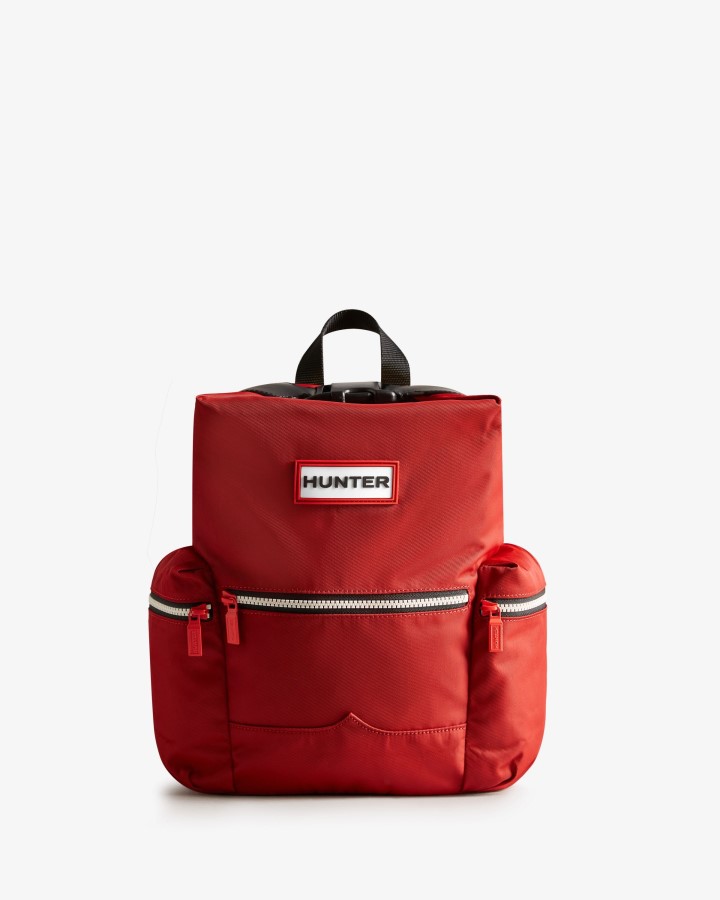 Minimochila Con Clip En La Parte Superior De Hunter - Nailon Rojo Militar