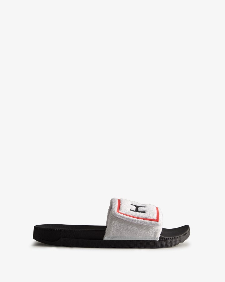 Chanclas Ajustables Con Logo De Rizo De Hombre Hunter Blanco-negro