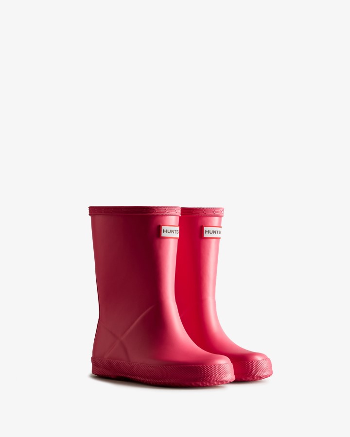 Botas De Agua Hunter Original Kids First (18 Meses-8 Años) Rosa Brillante