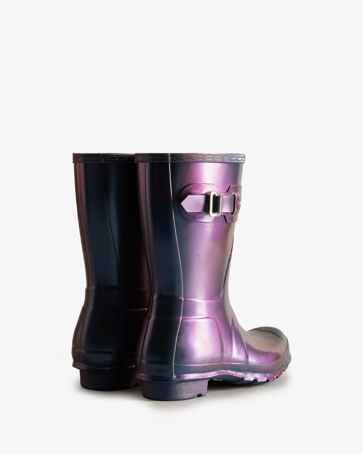 Botas De Agua Cortas Mujer Hunter Nebula Stornoway Azul