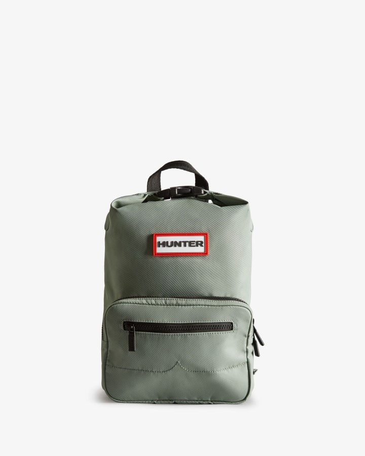 Mochila Mini Hunter Mini De Nailon Con Clip Superior, Verde Vendaval Dulce