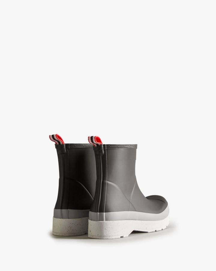 Botas De Agua Hunter Original Play Short Speckle Para Hombre, Color Negro Y Gris Acero