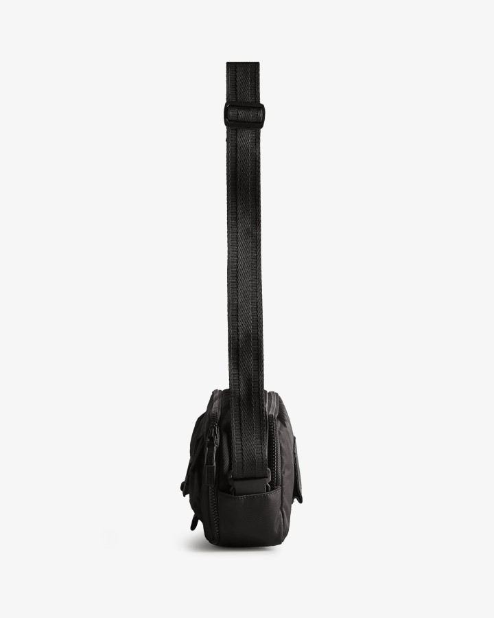 Bandolera Con Clip Superior De Tres Vías De Nailon De Hunter Negro