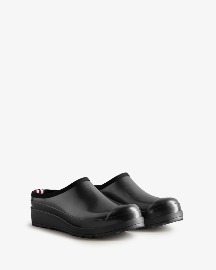 Zuecos Hunter Mujer Play Nebula Negro