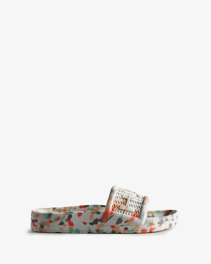 Chanclas De Mármol Para Hombre Hunter Bloom Blanco