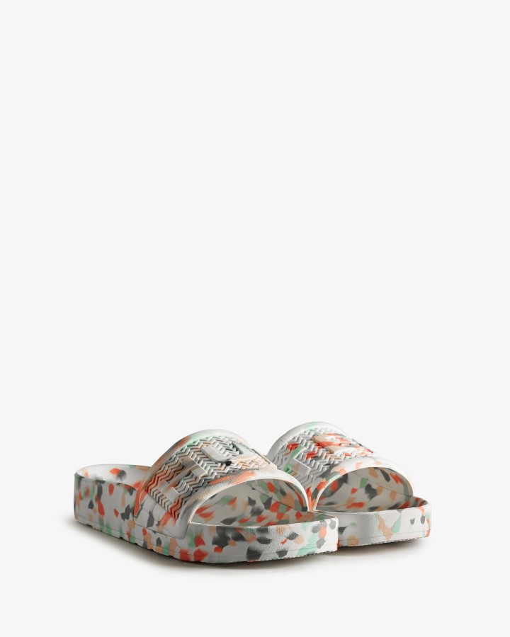 Chanclas De Mármol Para Hombre Hunter Bloom Blanco
