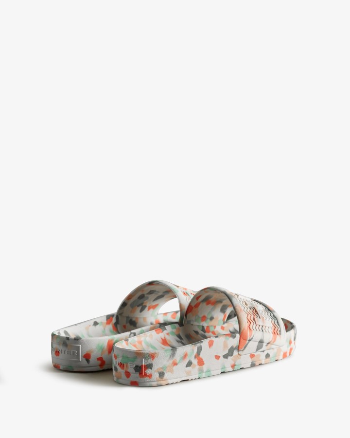 Chanclas De Mármol Para Hombre Hunter Bloom Blanco
