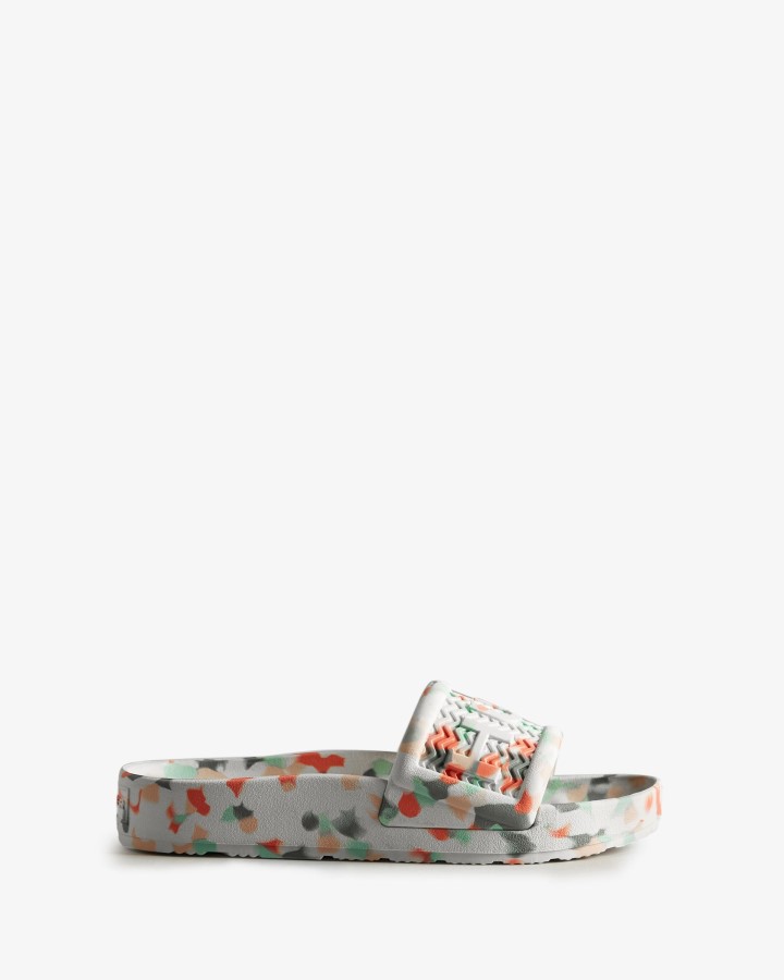 Chanclas De Mármol Para Mujer Hunter Bloom Blanco