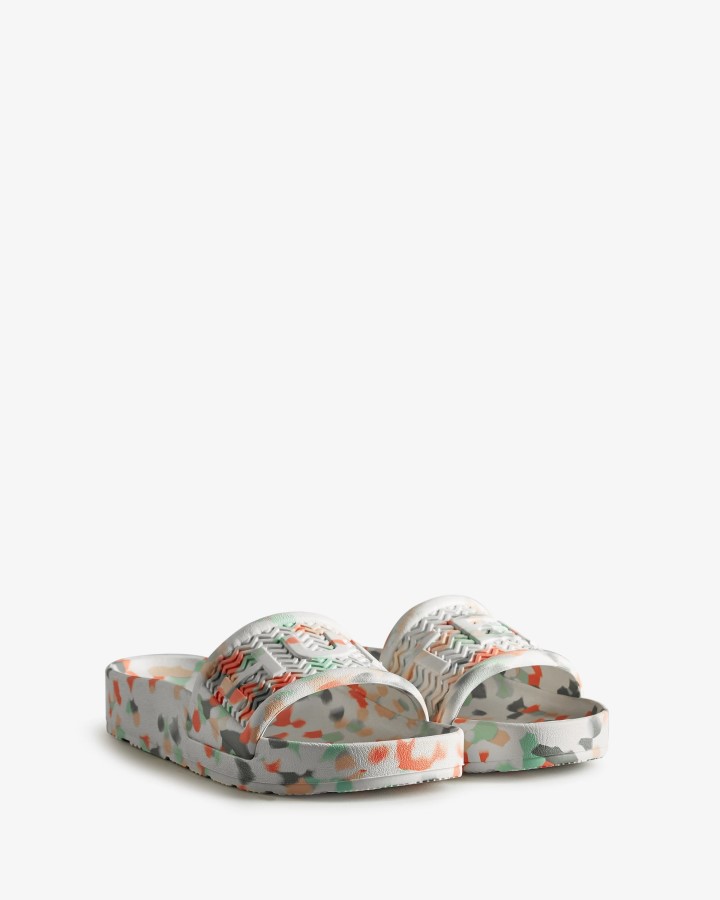 Chanclas De Mármol Para Mujer Hunter Bloom Blanco