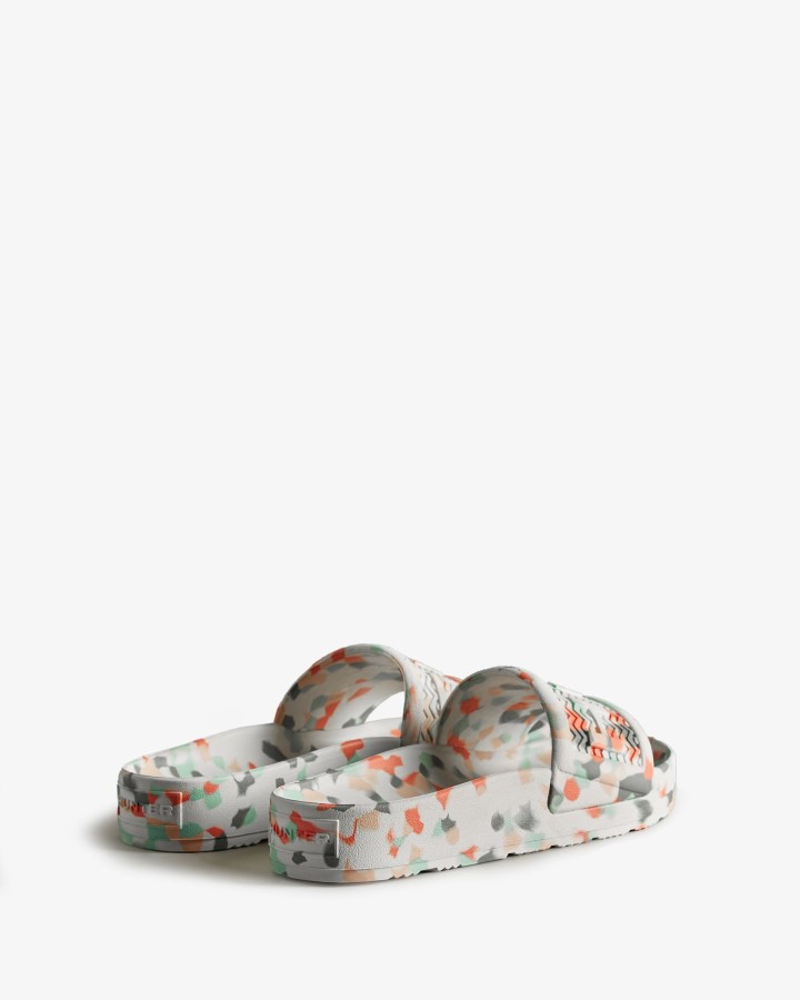 Chanclas De Mármol Para Mujer Hunter Bloom Blanco