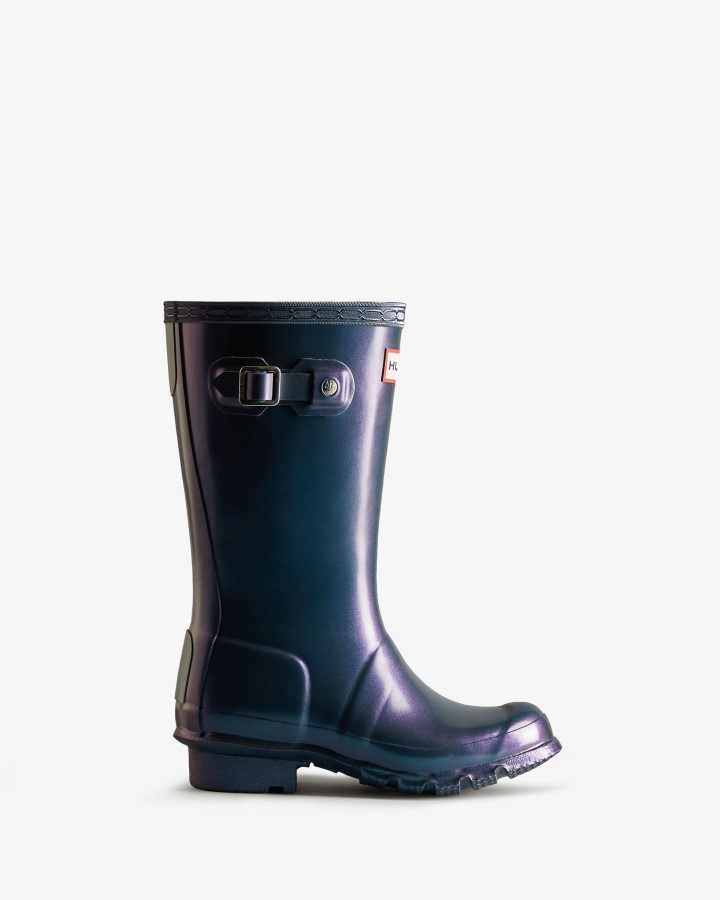 Hunter Niños Grandes (5-11 Años) Botas De Lluvia Nebula Stornoway Azul