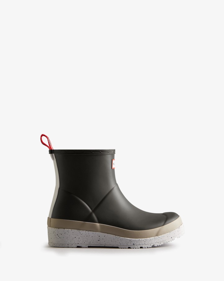 Botas De Lluvia Hunter Play Short Speckle Para Mujer Negro-steall Gris-spurrey