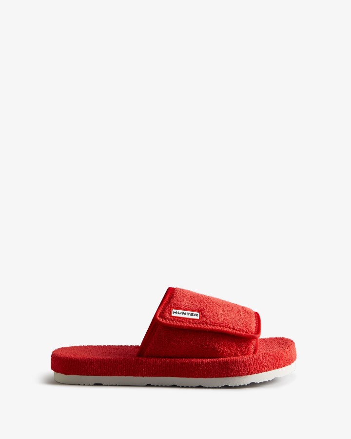 Tobogán De Playa De Toalla De Rizo Para Mujer Hunter, Tobogán Ajustable, Rojo Hunter