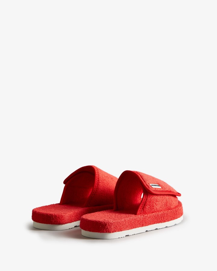 Tobogán De Playa De Toalla De Rizo Para Mujer Hunter, Tobogán Ajustable, Rojo Hunter