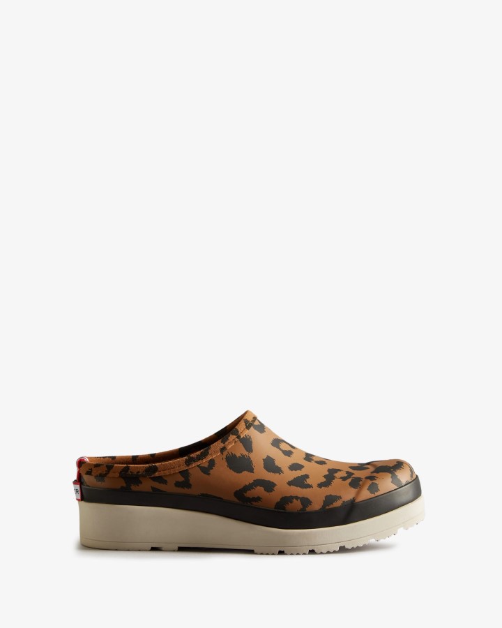 Zuecos Con Estampado De Leopardo Híbrido Play Hybrid Para Mujer Hunter Black-Cast