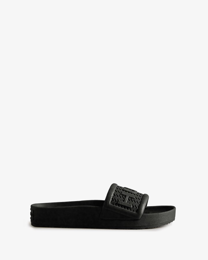 Chanclas De Mujer Hunter Bloom Negras