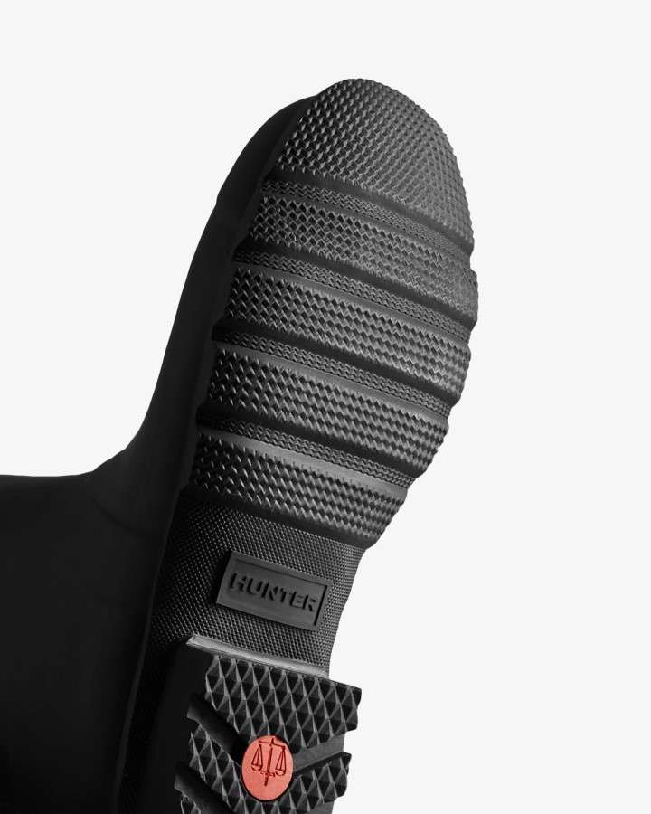 Botas De Agua Cortas Con Aislamiento Hunter Para Hombre Negras