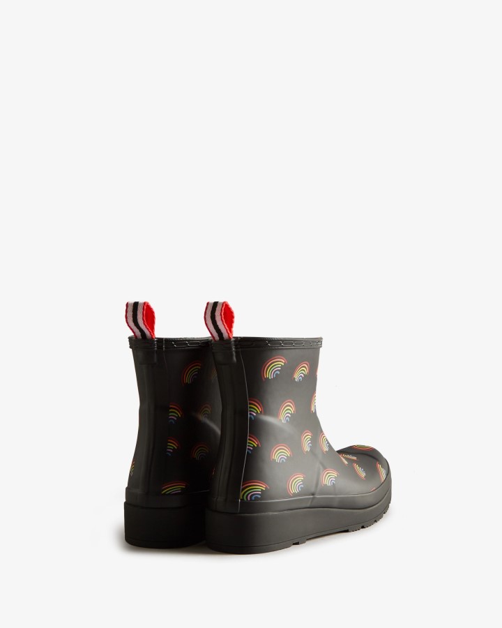 Hunter Play Short Mini Rainbow Botas De Lluvia Para Mujer Mini Rainbow Print
