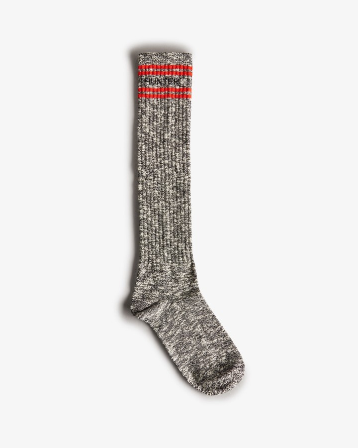 Calcetines Altos Hunter Branded College Mouline Negros