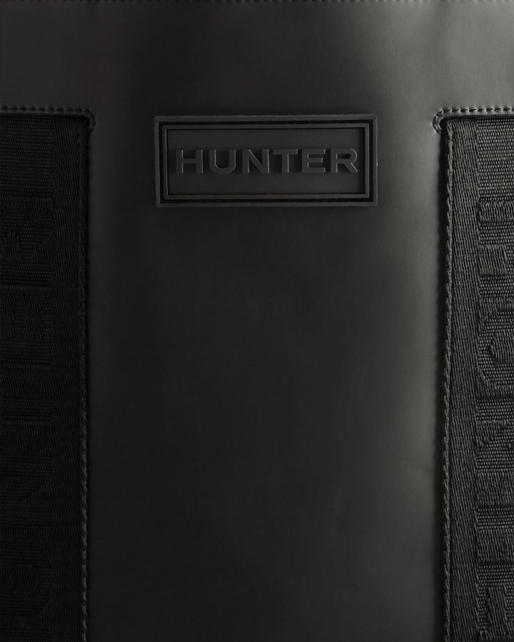 Bolso Shopper East-west De Cuero Engomado Hunter Negro-negro